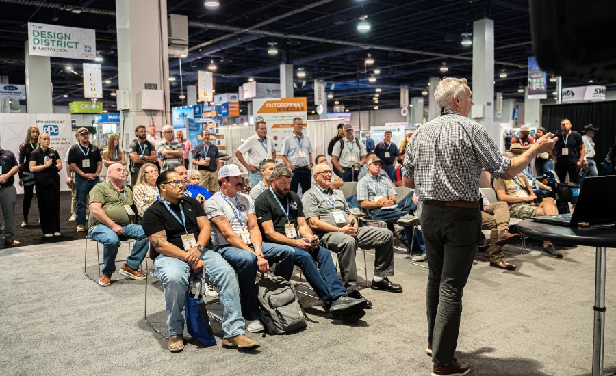 METALCON Attendees sit through an education program