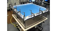 Testing Air, Water, and Vapor barriers to see what matters most ASTM E2178 test apparatus