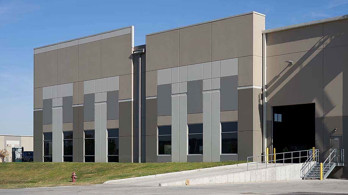 A finished industrial building