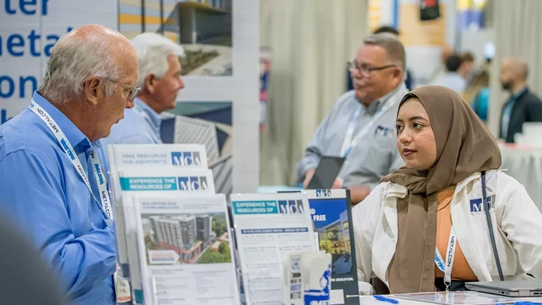 MCA exhibits at METALCON and the association is ready to answer attendee questions