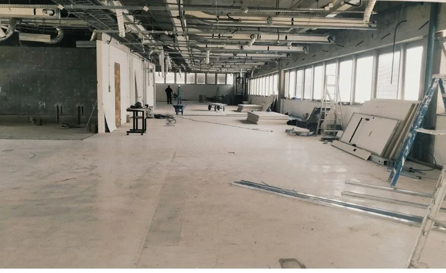 office interior under construction