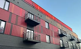 exterior of metal building