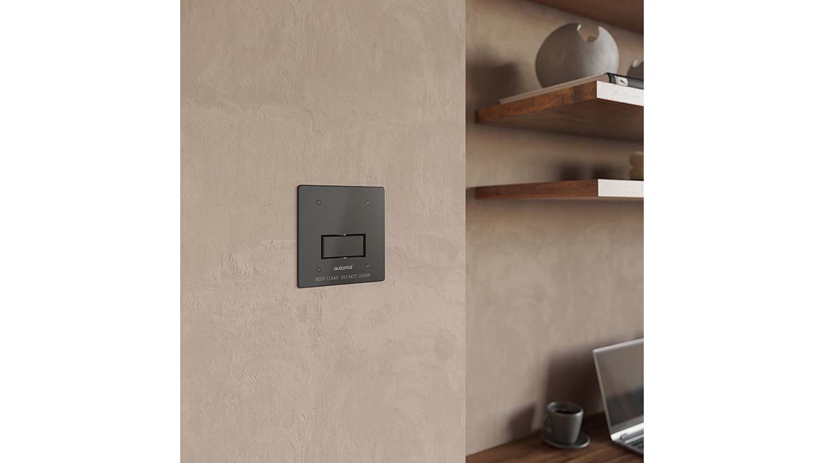 a wall-mounted residential fire suppression system that delivers water from the wall