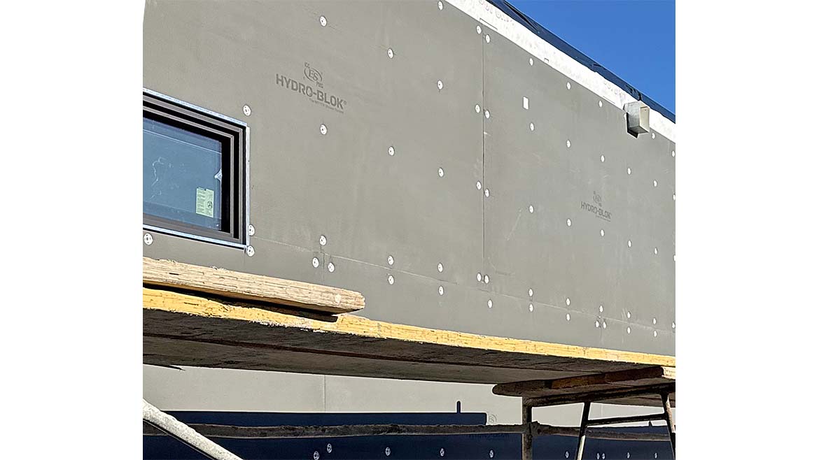 HydroBlok One CI Boards installed on a house in Prescott, Ariz.