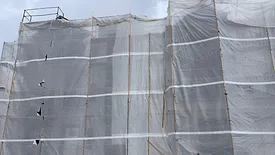 cold weather stucco jobsite