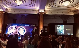 Image of Drew Moyer Accepting Award