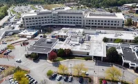 New BJC West County Hospital behind old hospital New BJC West County Hospital behind old hospital