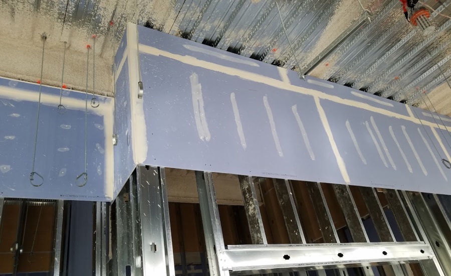 Top Down Gypsum Board Installation  2020 09 13 Walls 
