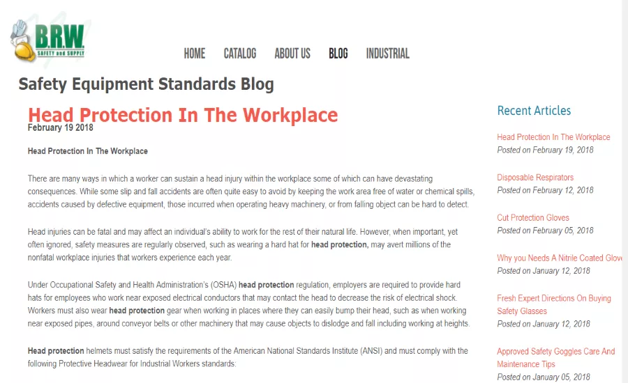 BRW safety blog
