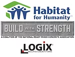 habitat, logix and build with strength logo