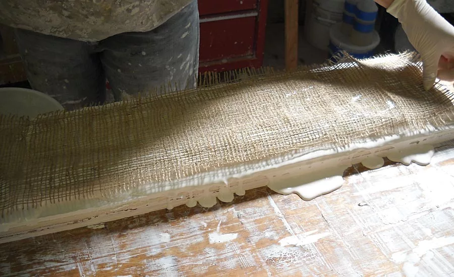 Gypsum plaster molding